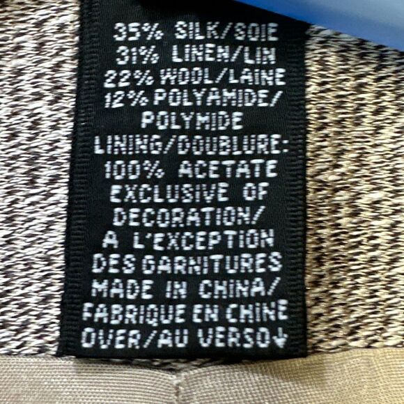 Linda Allard Ellen Tracy Silk Blend Beaded Blazer Jacket Size 6 Petite - Picture 8 of 13